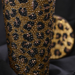 Ποτήρι με strass leopar