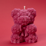 Bear rose candle big (Αρκουδάκι μεγάλο)