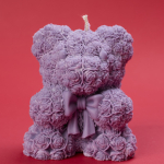 Bear rose candle big (Αρκουδάκι μεγάλο)